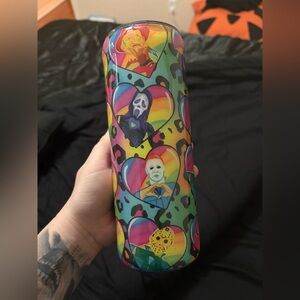 20oz Horror Epoxy Tumbler | Rainbow Gothic Aesthetic | Handmade Stainless Cup